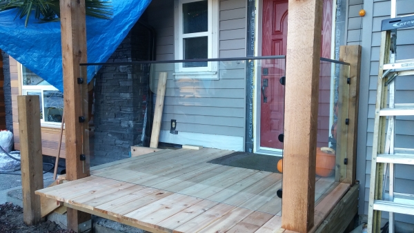 Interior Glass Guardrail WIth Stainless Steel Past and Clips Installation and Stainless Steel Handrail ( top installation )